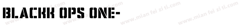 Blackk ops one字体转换
